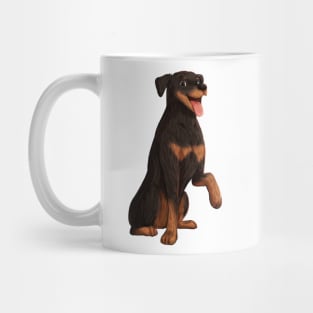 Happy Doberman Dog Art Mug